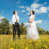 Couple in a field